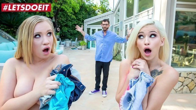 SCAM ANGELS - (Bailey Brooke, Kiara Cole & Logan Long) Cheating Hubby It's Getting Laid With His Sexy New Neighbor Girls