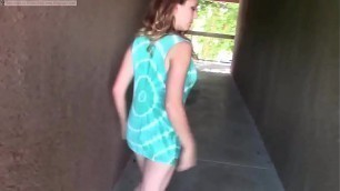 Babe Flashes In Public Apartments