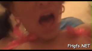 Glamorous girl is about to have sex until she gets exhausted