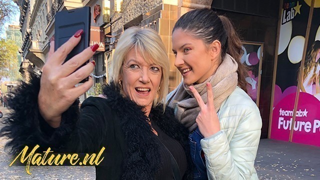 56 Year old MILF Amy goes on Tinder Date with Inexperienced Teen Francesca DiCaprio