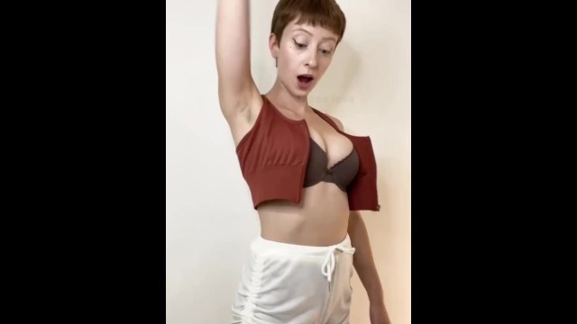 Embarrassed Naked Female Arm Circles Lesson