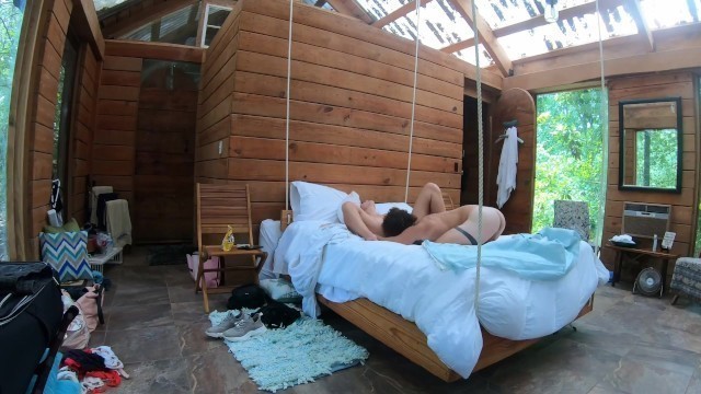 Passionate, Raw Sex on a Swinging Bed