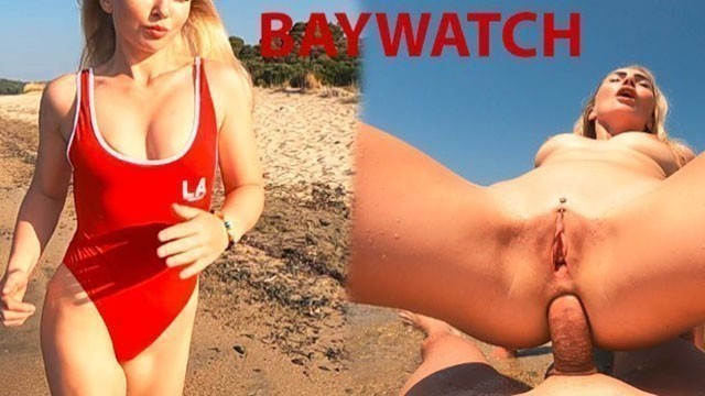 Baywatch Hot Blonde Fucked me to Save POV Blowjob Pussy Fuck Anal Cum JessiJek