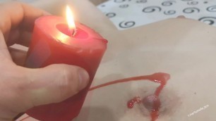 Husband Torments a sub Wife with Hot Wax