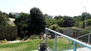 NAKED IN GARDEN AND POOL