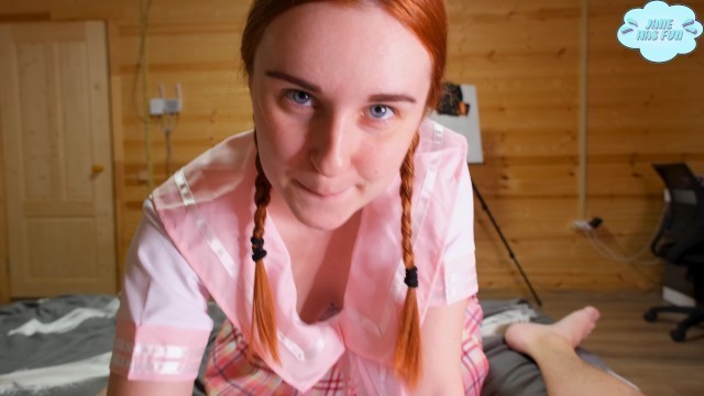 Fucked a Woman Artist in Pantyhose at her Home. Creampie
